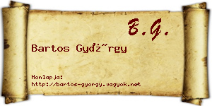 Bartos György névjegykártya